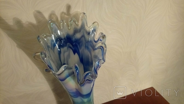 Винтажная цветная ваза, фото №11