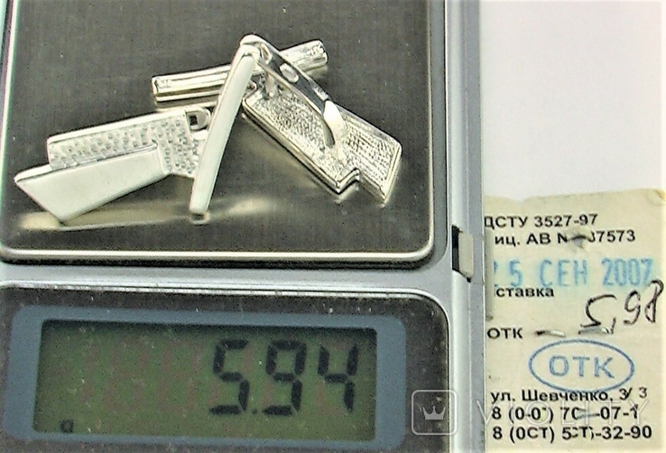 Серьги серебро 925 проба 5,94 грамма, фото №7