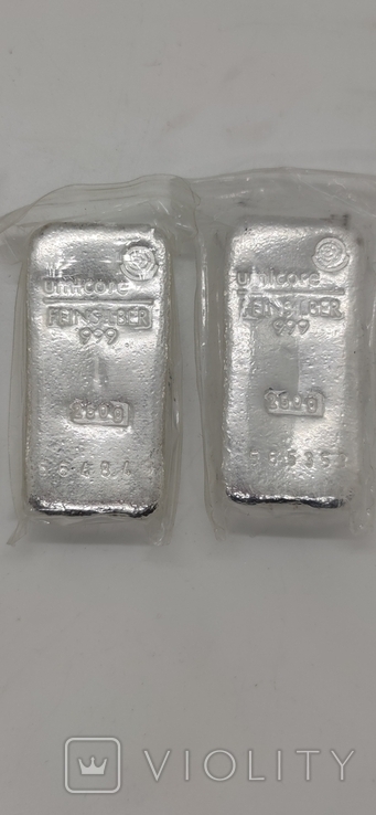 Слитки серебро 999 вес 1 кг, фото №4