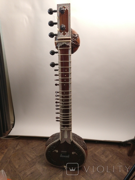 Ситара, Ситар многострунный Этнический индийский музыкальный инструмент, фото №2