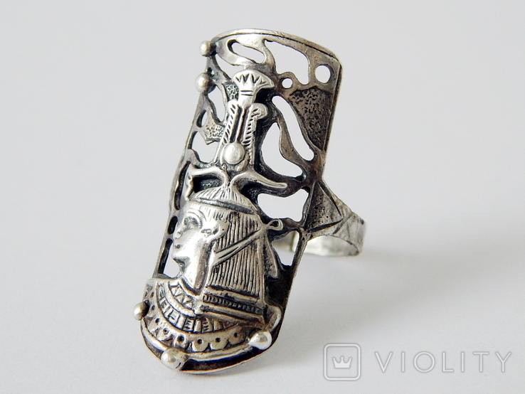 Серебряное кольцо в египетском стиле (есть клеймо и проба)