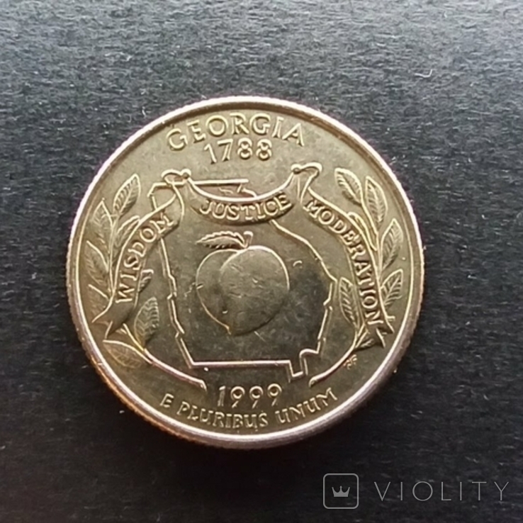 США 25 цент 1999 Квотер штата Джорджия