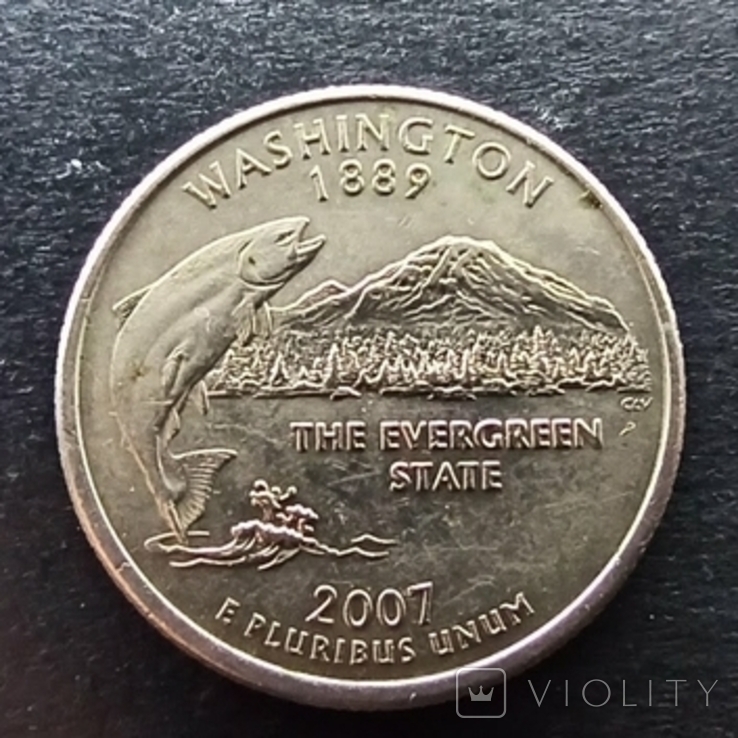 США 25 цент 2007 Квотер штата Вашингтон