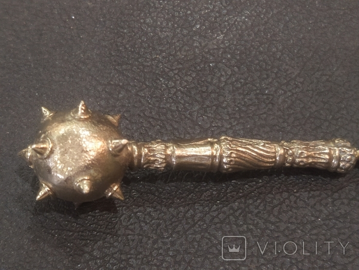 Булава символ власти Украина коллекционная миниатюра бронза брелок, фото №3
