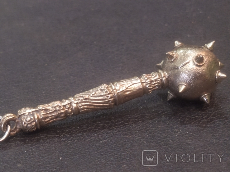 Булава символ власти Украина коллекционная миниатюра бронза брелок, фото №2