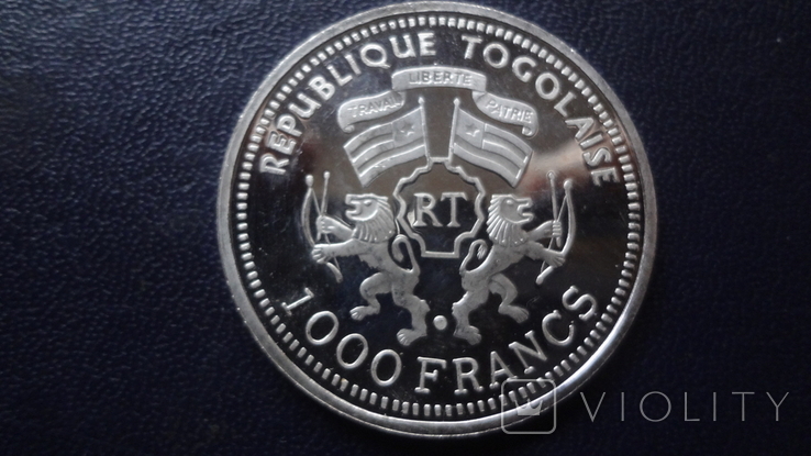 1000 франков 2000 Того Лев  серебро    (3.5.13), фото №6