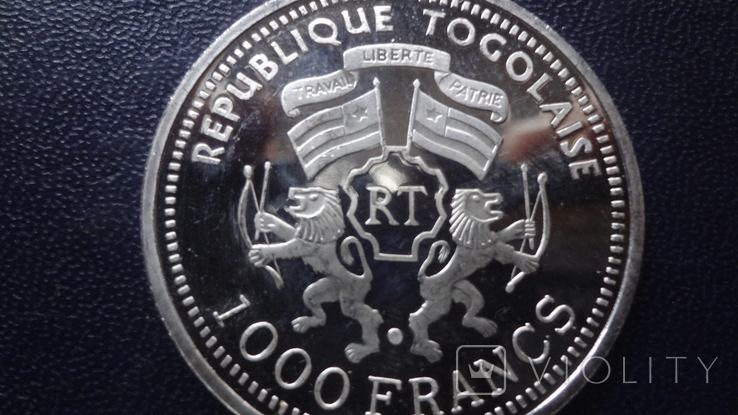 1000 франков 2000 Того Лев  серебро    (3.5.13), фото №7