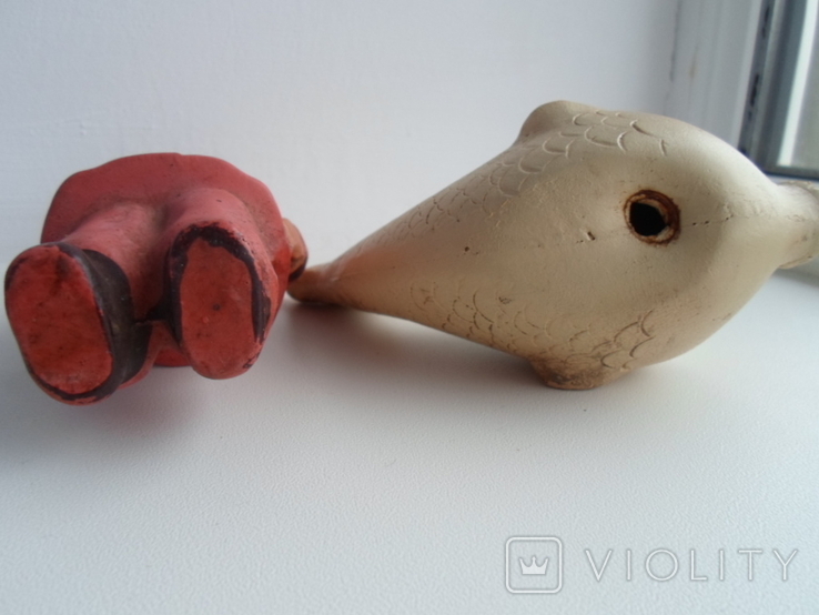 Старая резиновая игрушка кукла + рыбка, фото №9