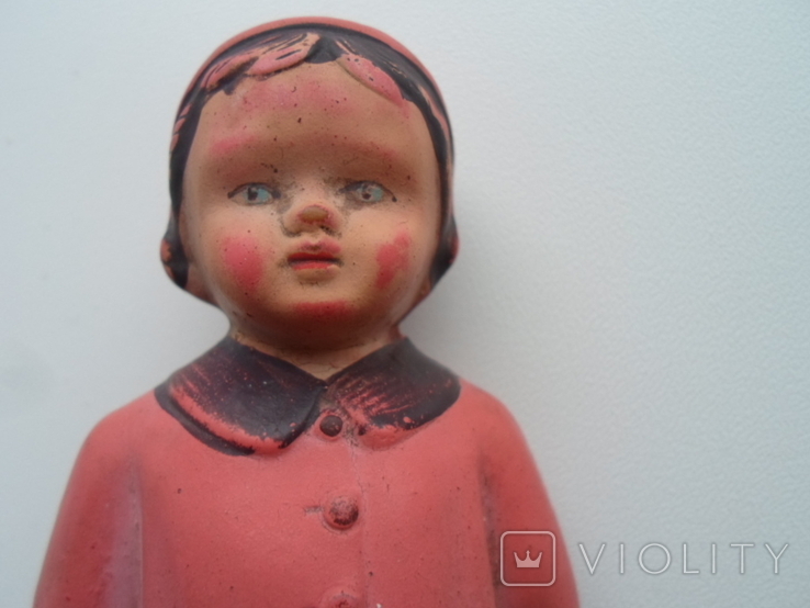 Старая резиновая игрушка кукла + рыбка, фото №13