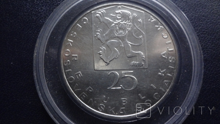 25 крон 1969 Чехословакия Ян Эвангелист серебро, фото №4
