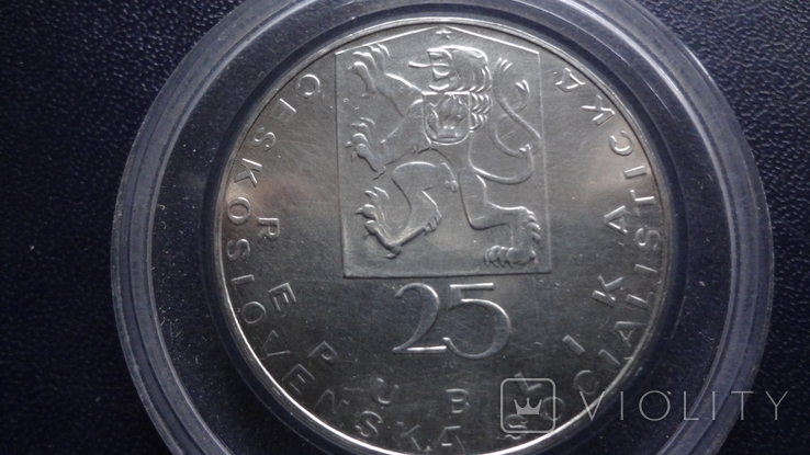 25 крон 1969 Чехословакия Ян Эвангелист серебро, фото №5