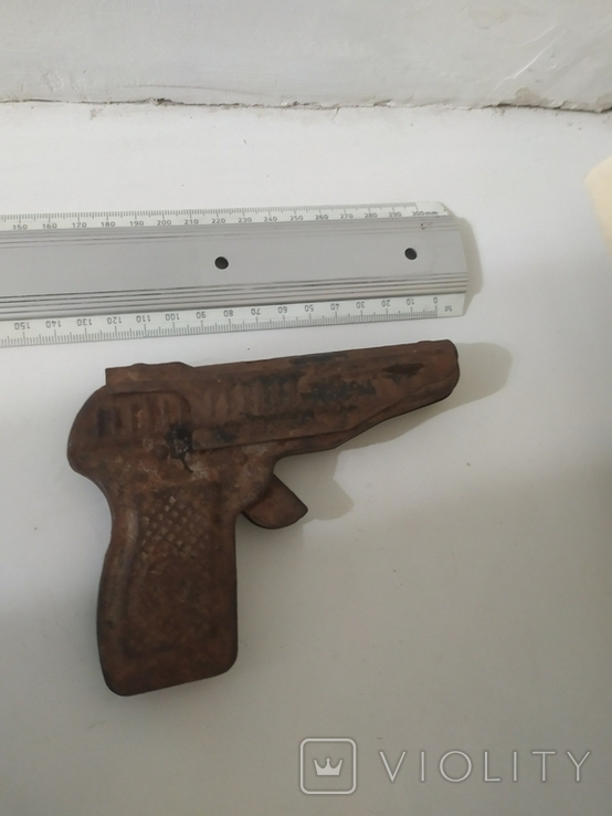 Детский игрушечный пистолет СССР металлический, фото №7