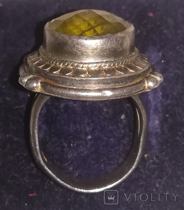 Перстень с жолтым камнем 925 пр., фото №5