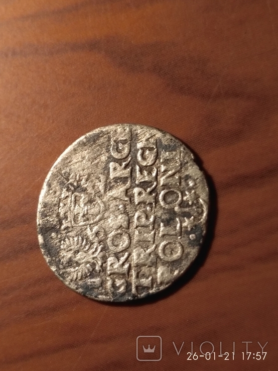 Монета трояк Сигизмунд III Ваза (брак чекана), фото №6