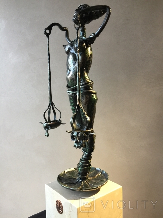 Кованная современная скульптура ‘‘Весы’’, авторская работа, фото №2