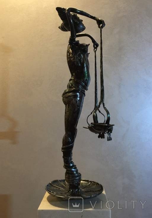 Кованная современная скульптура ‘‘Весы’’, авторская работа, фото №6