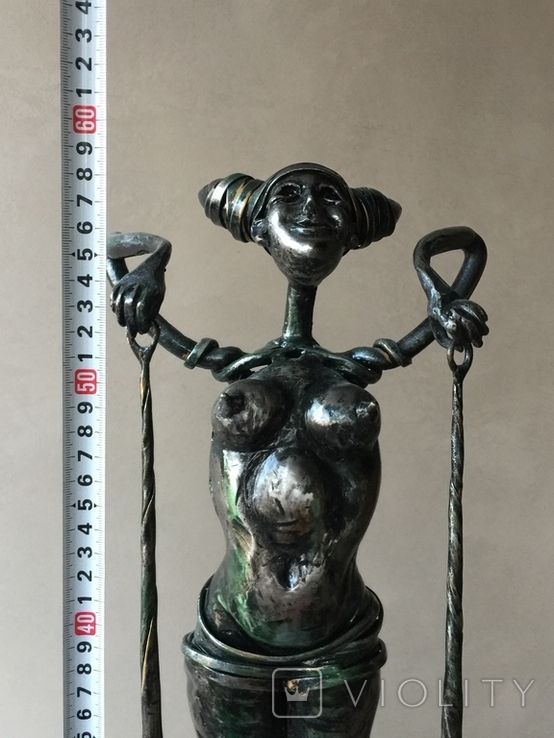 Кованная современная скульптура ‘‘Весы’’, авторская работа, фото №12