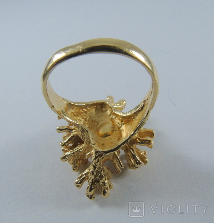 Золотое кольцо с сапфиром, фото №11