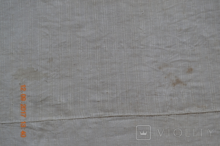 Рядно (ряднина) покрывало старо украинское. Конопляное домотканое полотно. 2 м.х144 см. №3, фото №9