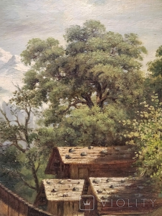 Гірський пейзаж. Fischer H. (1824-1908). 1848р. (320*355мм), фото №5