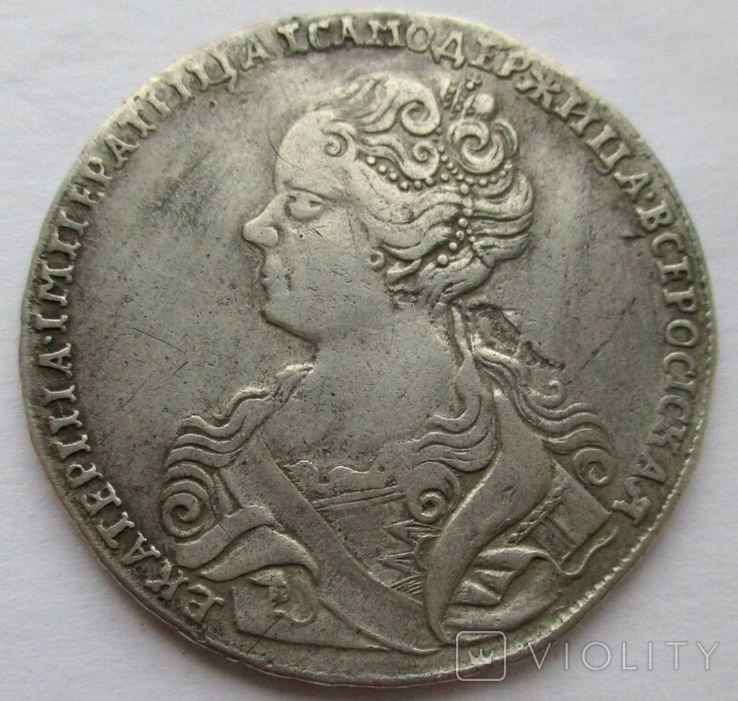 Рубль 1726 года (портрет влево)