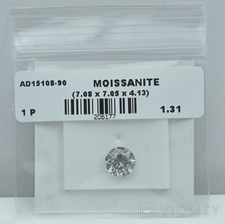 Муассанит Moissanite 1.31 карата, фото №2