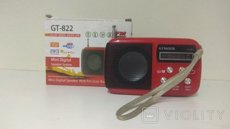  Мини-цифровая акустическая система, колонка, радио GT-822