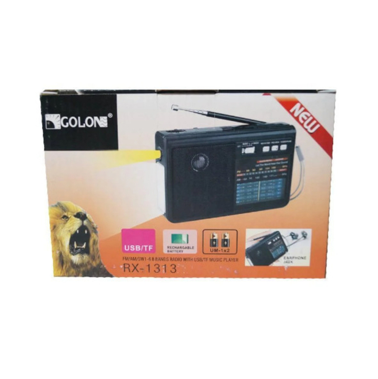 Радиоприёмник-колонка аккумуляторный Golon RXMP3 USB SD Черный, фото №4