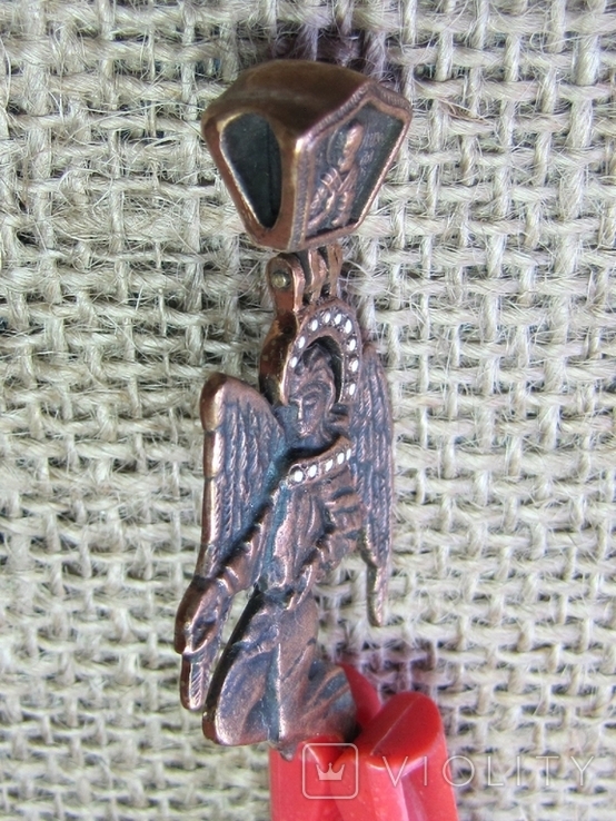 Ангел хранитель с эмалью (реплика), фото №4