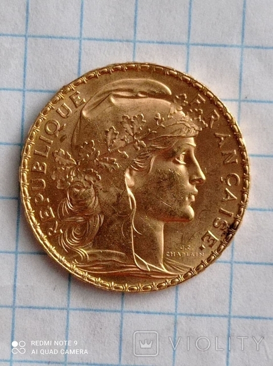 20 франков 1912 Франция к6л8, фото №3