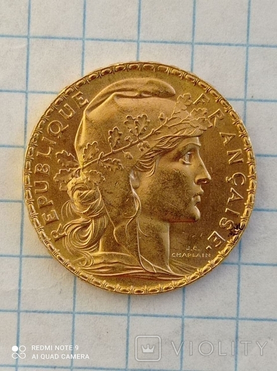 20 франков 1912 Франция к6л8, фото №8
