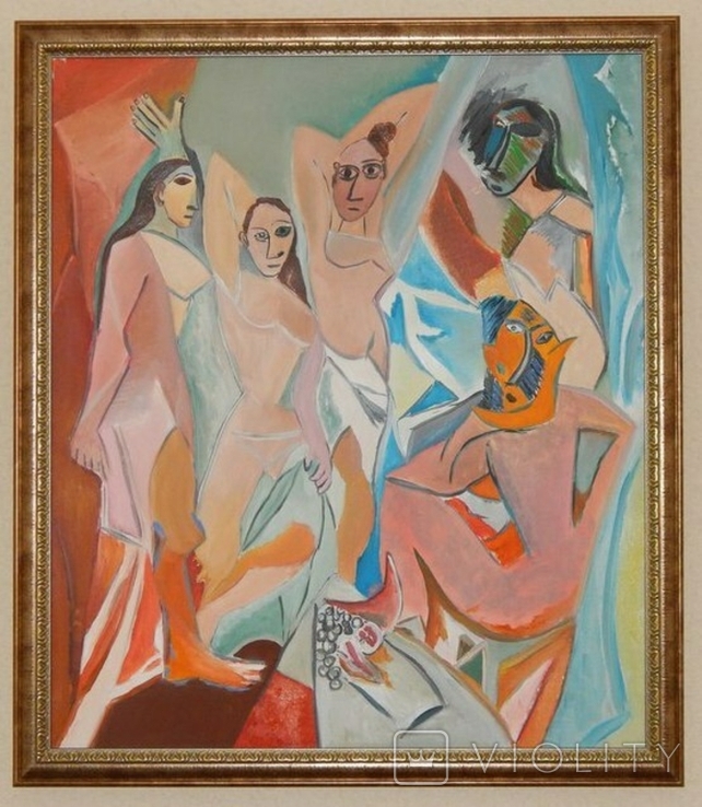Картина‘‘Авиньонские девицы’’. П.Пикассо. Копия.