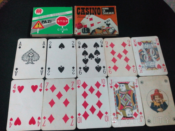 Вкладыши коробочки от жвачек карты игральные, фото №3