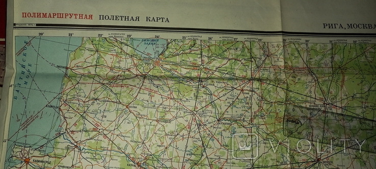 Полетная карта летчика. Европейская часть СССР. Генштаб .. двухсторонняя., фото №4