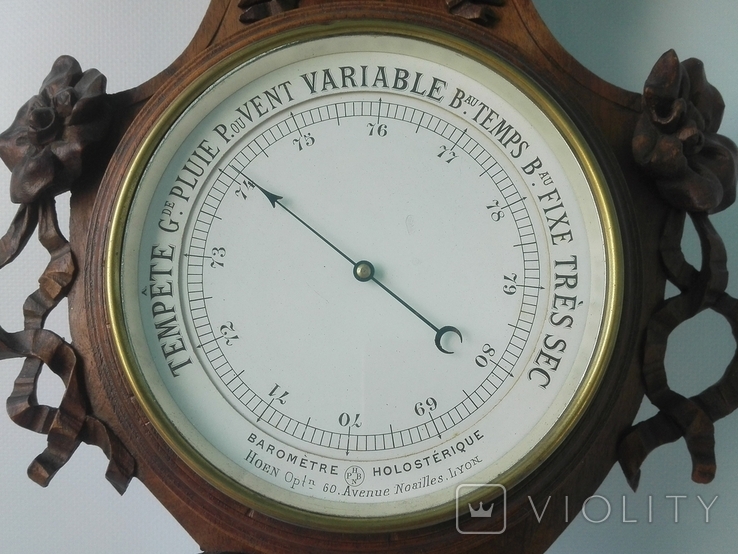 74см Барометр PHNB( Pertuis, Hulot amp; Naudet Barometer) XIX века, фото №7