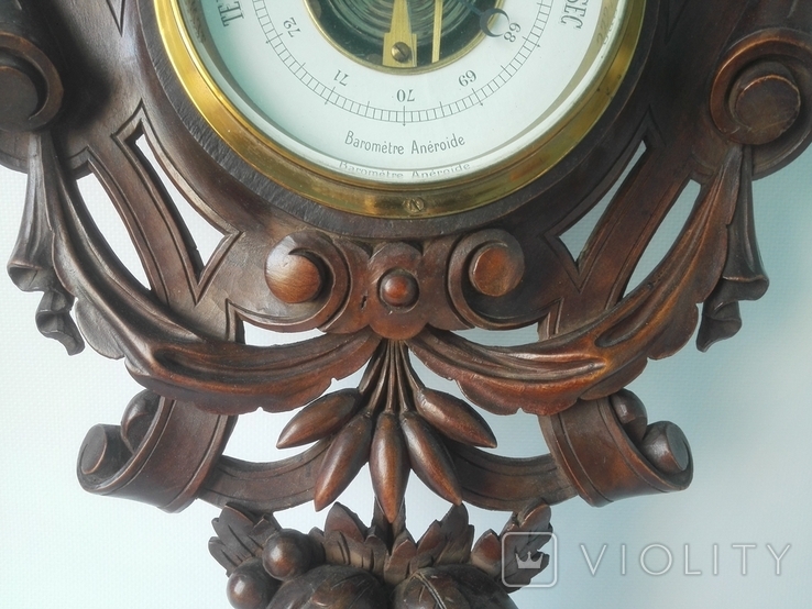 57 см Редкий барометр в резном корпусе XIX века, фото №7