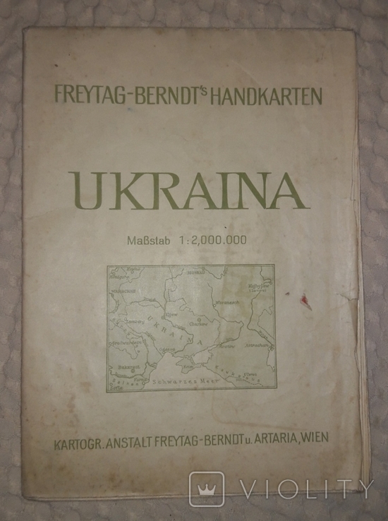 Карта України, 1941 рік, Відень, Австрія, 110 см., фото №2