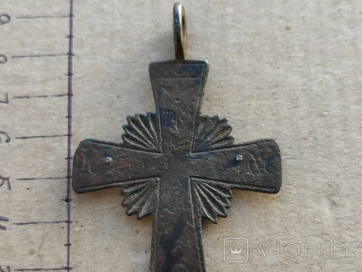 Крест старинный 8.5 см серебро., фото №13