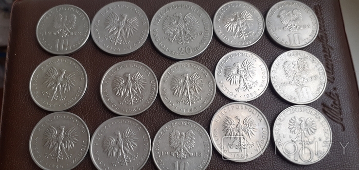 Монети Польщі 15 штук, фото №4