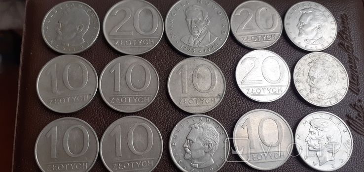Монети Польщі 15 штук, фото №2