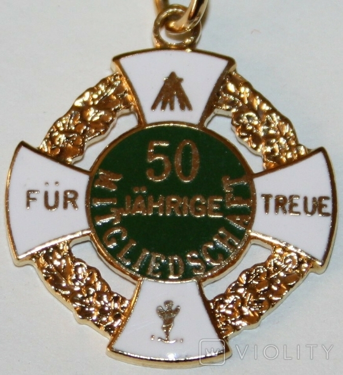 Юбилейная медаль "За 50-летие членства стрелкового союза" Германия, фото №3