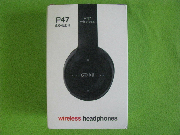 Беспроводные наушники Р 47 wireless. Bluetooth, FM, MP3, micro SD, Микрофон., numer zdjęcia 2