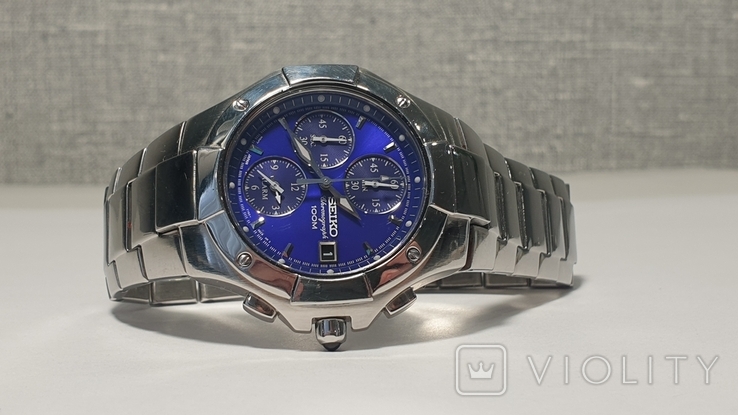Мужские часы Seiko 7t62-0dp0 Sapphire , Alarm - Violity