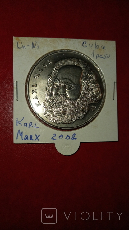 Карл Маркс, Куба. 1 песо, 2002., фото №2