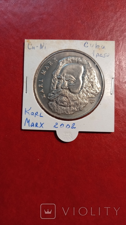 Карл Маркс, Куба. 1 песо, 2002., фото №3