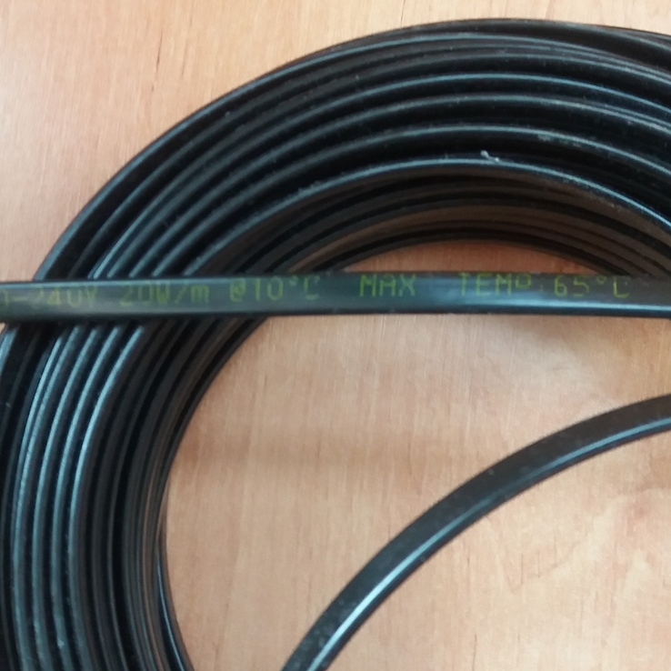 Саморегулирующийся нагревательный кабель провод 65 градусов (5м), фото №2