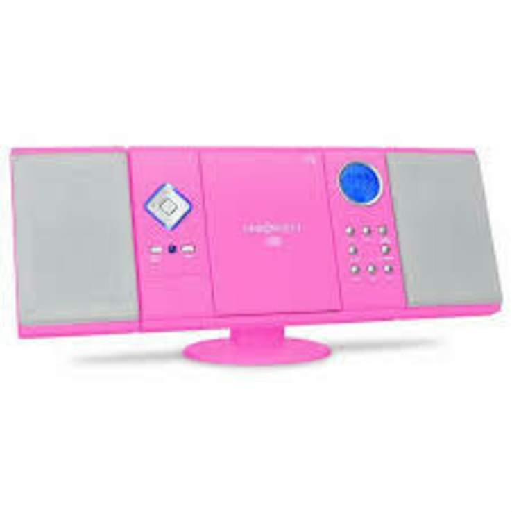 Стереосистема V-12 MP3 CD-плеер USB SD AUX розовый, фото №2