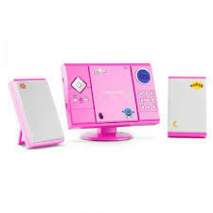 Стереосистема V-12 MP3 CD-плеер USB SD AUX розовый, фото №8