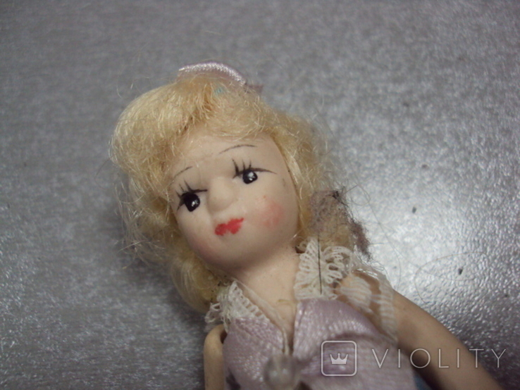 Кукла фарфор маленькая 9 см, фото №4