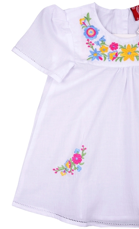 Сукня для дівчинки малючкова Веснянка (батист білий), numer zdjęcia 3